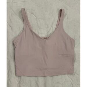 Lululemon Align Tank Top Light Pink Size 10 Yoga Workout Crop